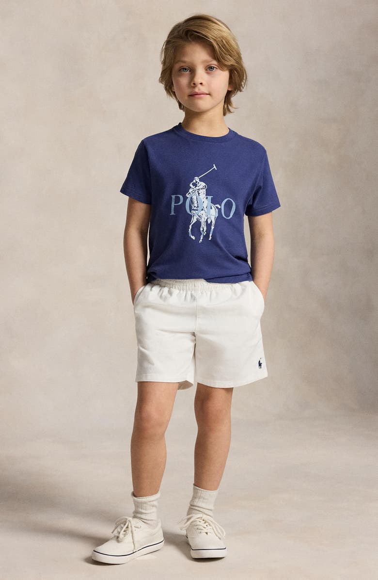 Polo Ralph Lauren Kids' Big Pony Logo Cotton Graphic T-Shirt, Alternate, color, Light Navy