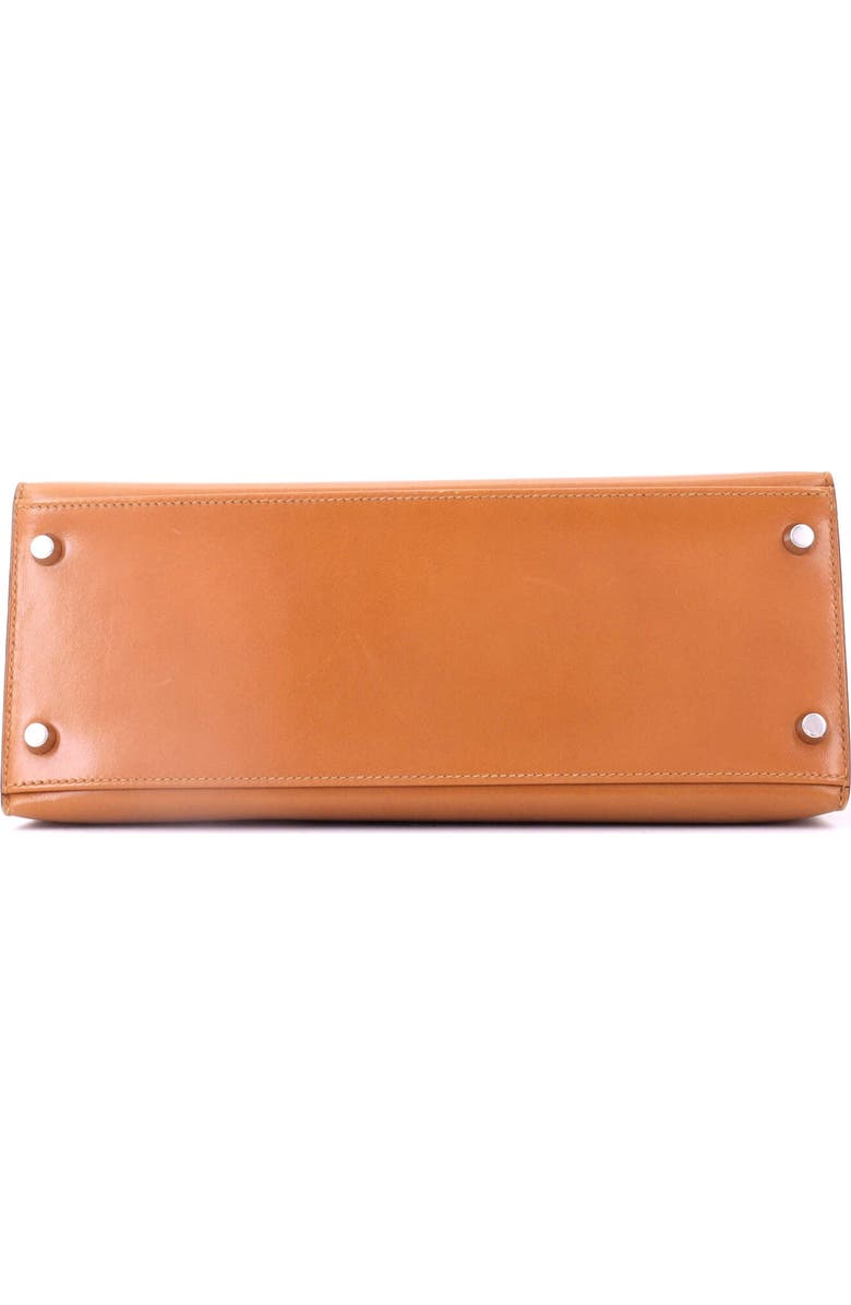 Pre-Owned Hermes Kelly Handbag Brown Box Calf with Palladium Hardware 28, Alternate, color,