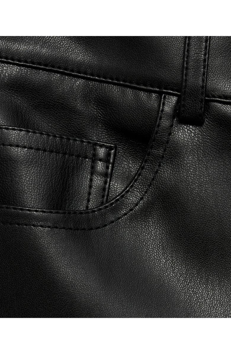 MANGO Faux Leather Straight Leg Pants, Alternate, color, 