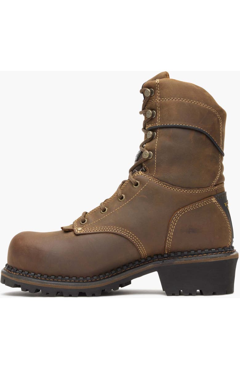 Georgia Boot Amp Lt Logger Composite Toe Insulated Waterproof Work Boot, Alternate, color, Brown
