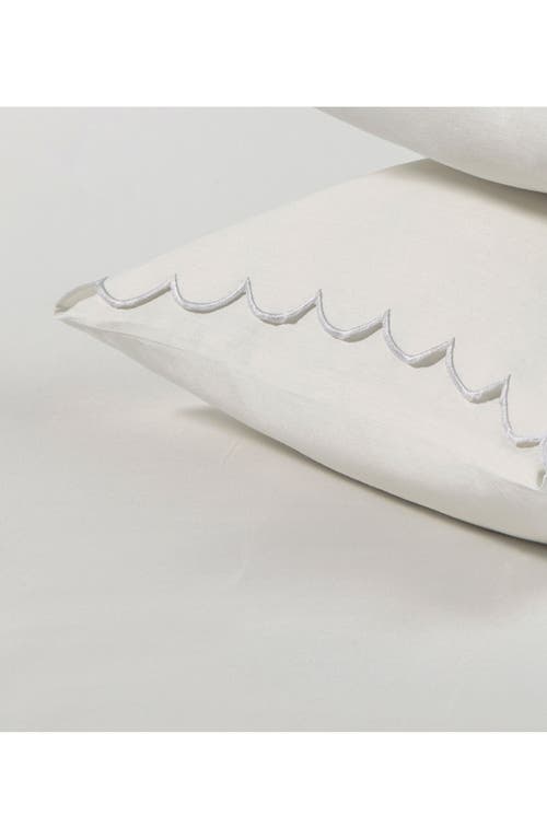 Peri Home Set Of 2 Scallop Cotton Pillowcases In White