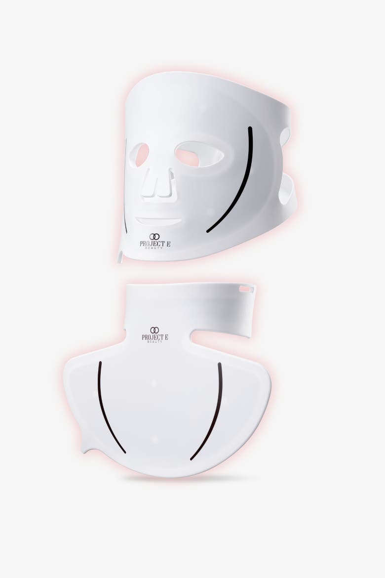 Lumalux Face+ Pro LED Light Therapy Face & Neck Mask, Main, color, White