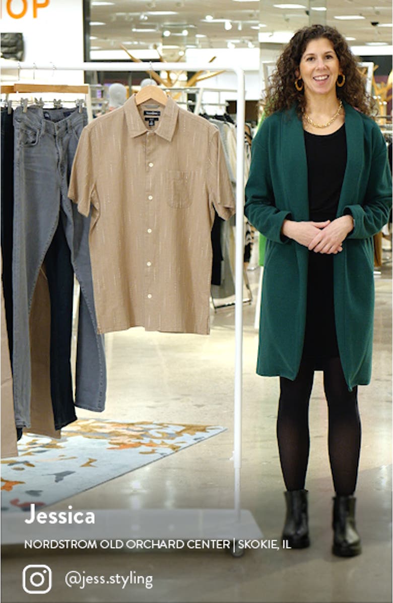 Ombré Stripe Short Sleeve Button-Up Shirt, sales video thumbnail