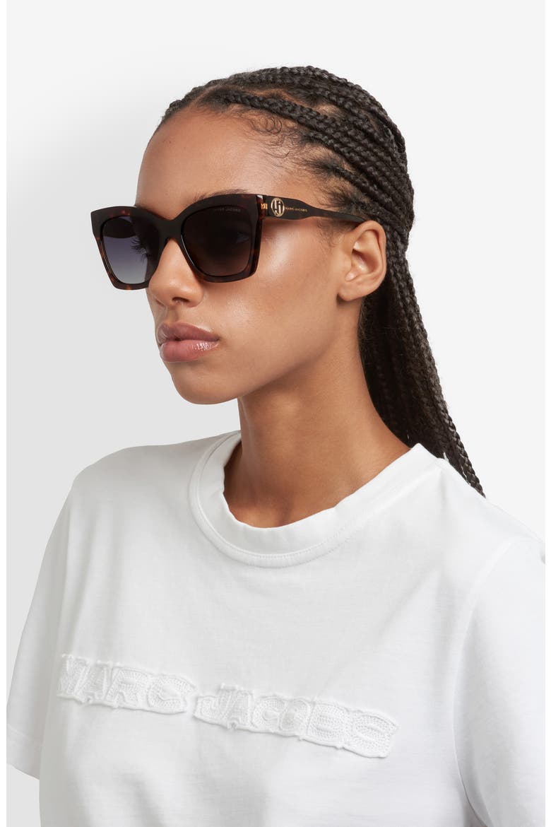 54mm Cat Eye Sunglasses, Alternate, color, HAVANA/ DARK GREY