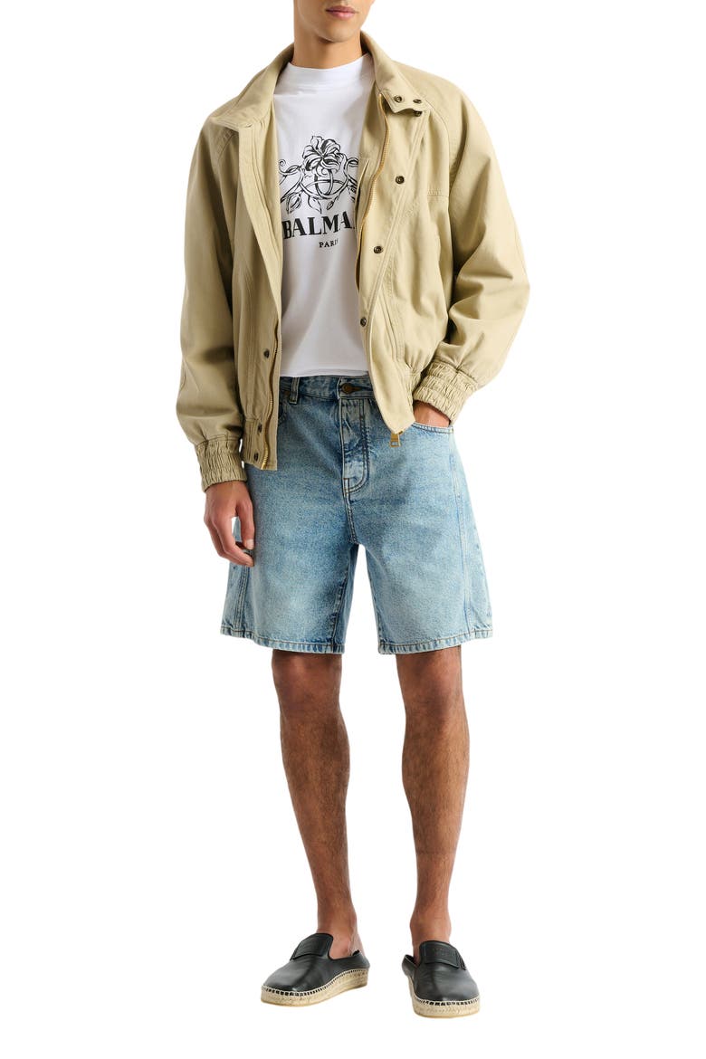 Light blue denim Bermuda shorts, Alternate, color, blue