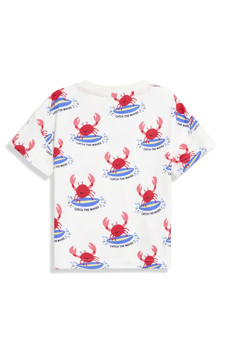 JOJO MAMAN BEBE Crab Print Cotton T-Shirt & Shorts Set, Alternate, color, Ecru