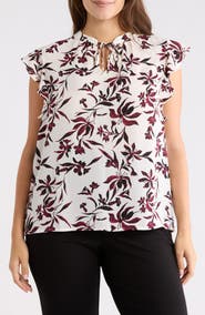 NORDSTROM RACK Ruffle Tie Neck Top