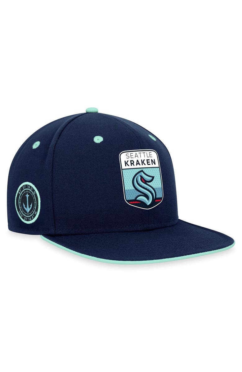 FANATICS Men's Fanatics Branded  Deep Sea Blue Seattle Kraken 2023 NHL Draft Snapback Hat, Alternate, color, 