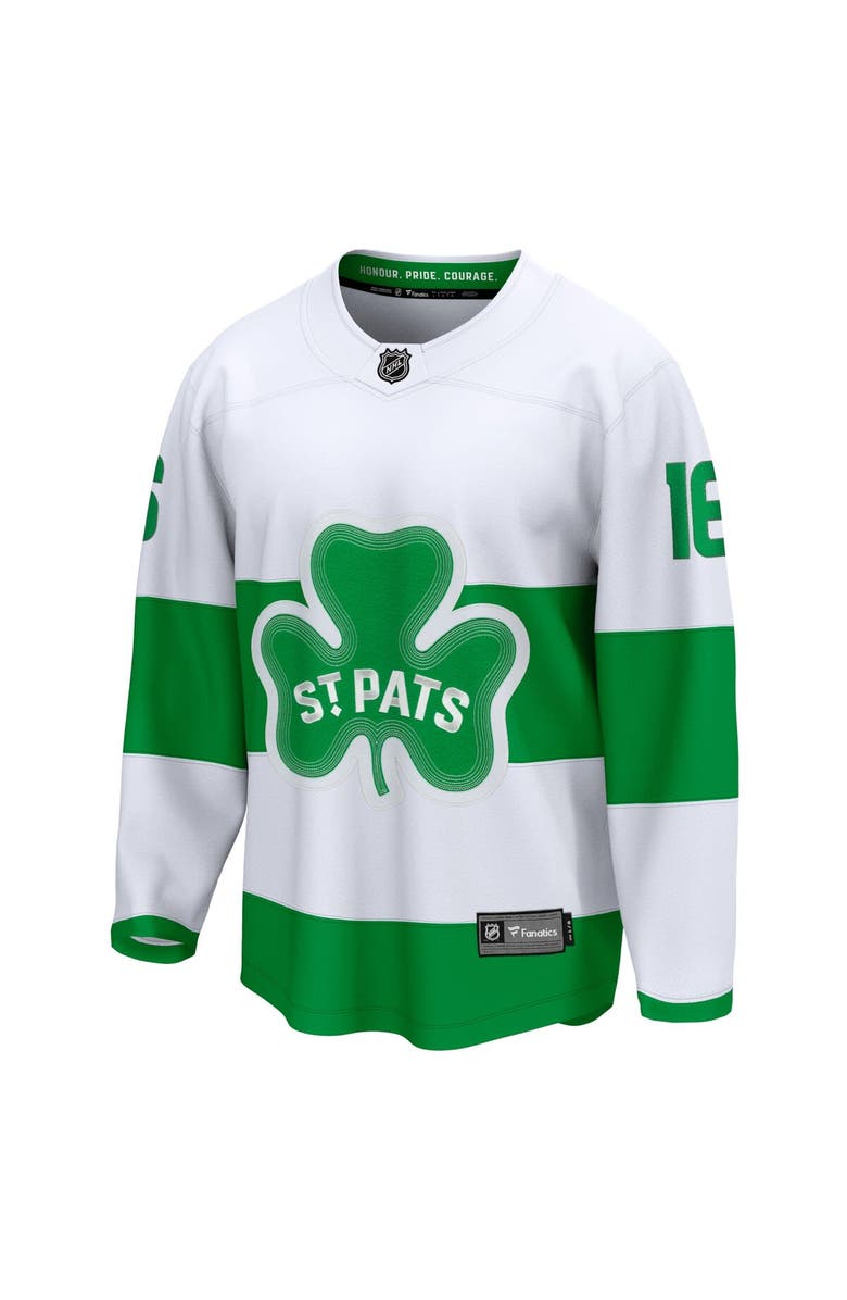 FANATICS Men's Fanatics Branded Mitch Marner White Toronto Maple Leafs St. Patricks Alternate Premier Breakaway Player Jersey, Alternate, color, 