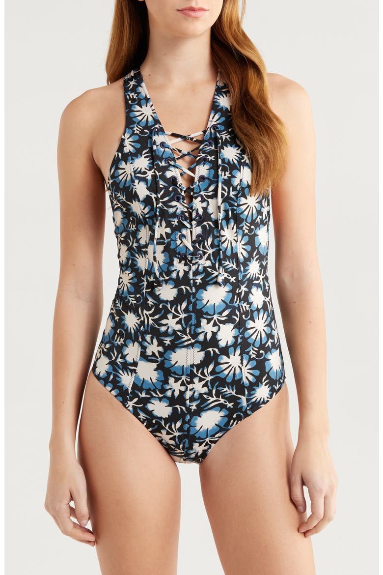 Halia One-Piece Swimsuit, Main, color, SUN PRINT
