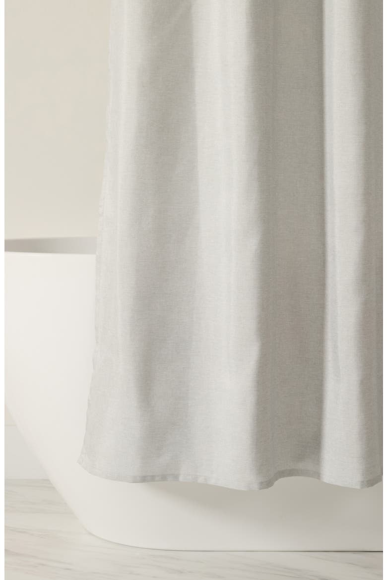 Woven Shower Curtain, Main, color, LIGHT GRAY