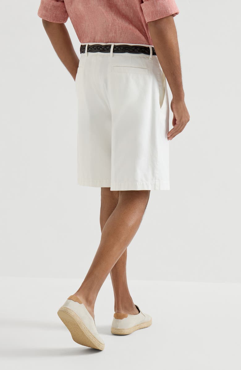 Brunello Cucinelli Garment-dyed Bermuda shorts, Alternate, color, White