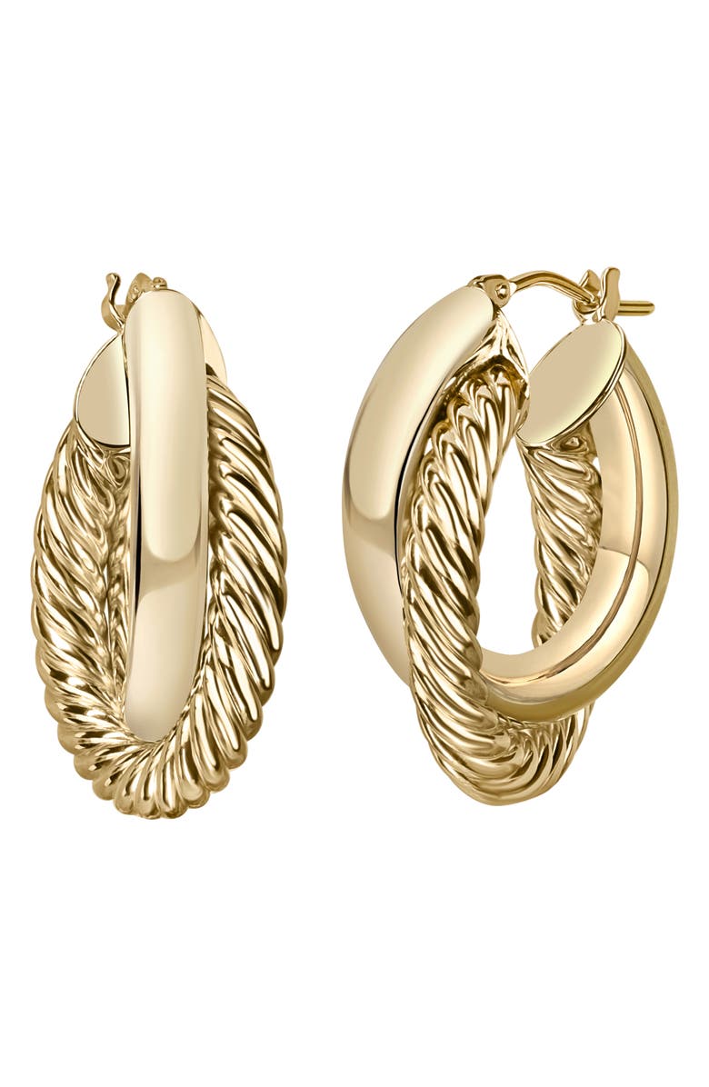 Bony Levy 14K Gold Twisted Hoop Earrings, Main, color, 14K Yellow Gold