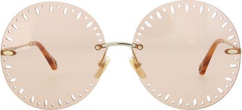 Chloé Novelty 63mm Oversize Round Sunglasses Shop Novelty 63mm Oversize Round Sunglasses on Sale at  main image 4