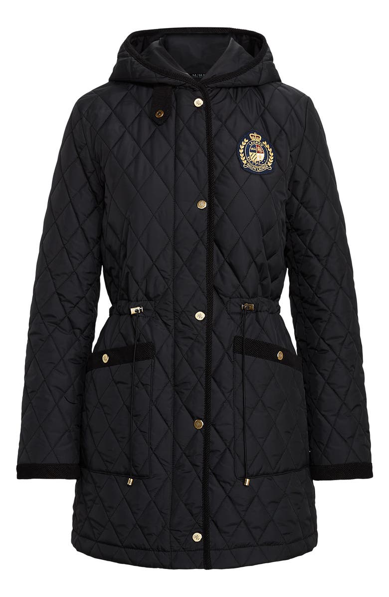 Lauren Ralph Lauren Quilted Crest Hooded Coat, Alternate, color, 