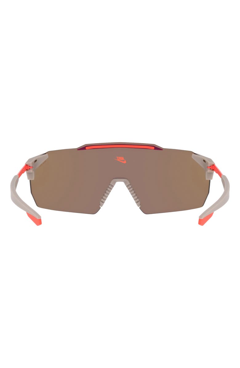 Nike Limitless 61mm Shield Sunglasses, Alternate, color, College Grey / Orange Mirror