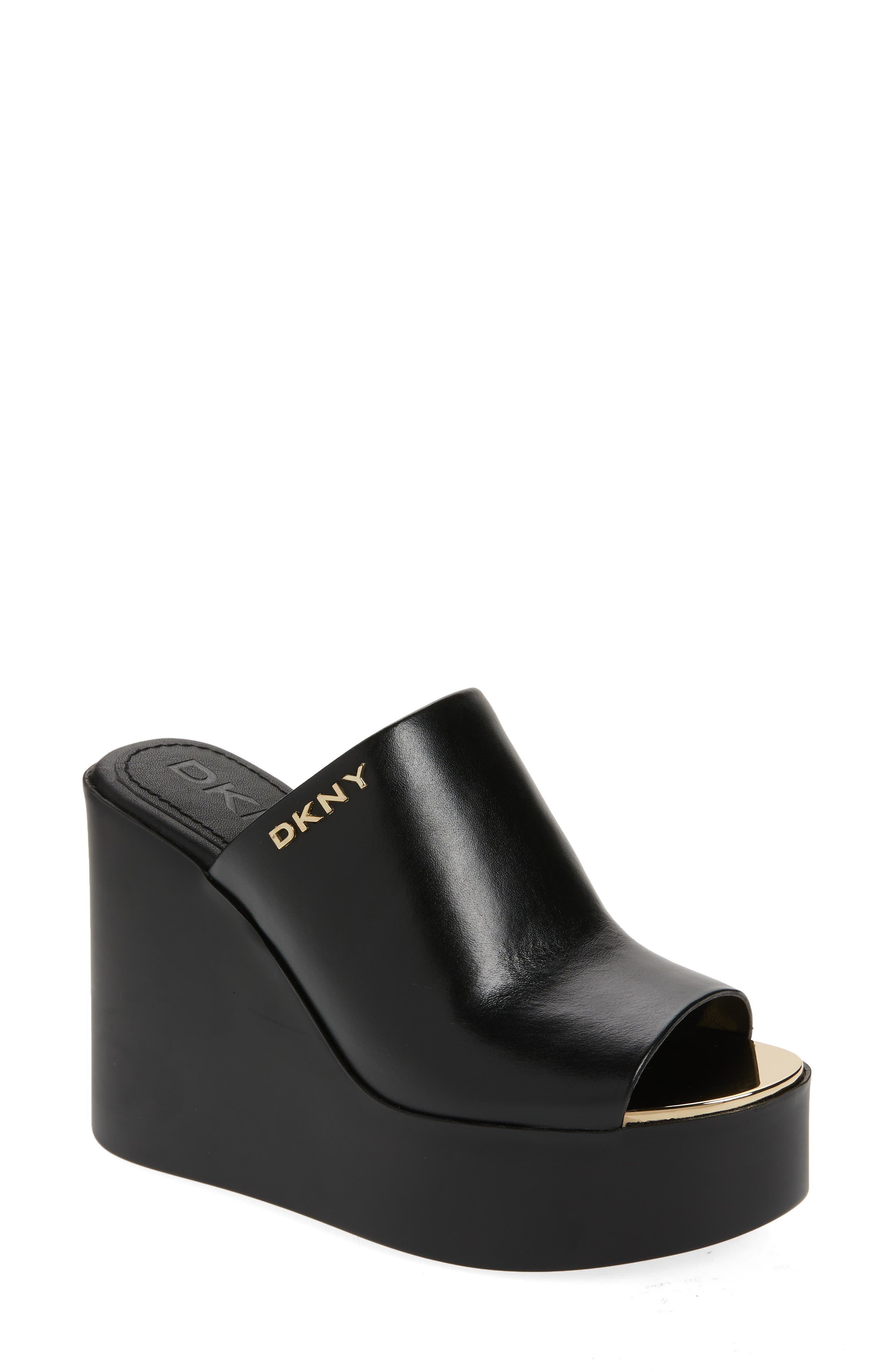 DKNY Pen Platform Wedge Sandal, Main, color, 