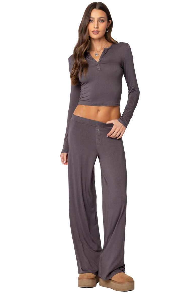 Kait Low Rise Wide Leg Pants, Alternate, color, GRAY