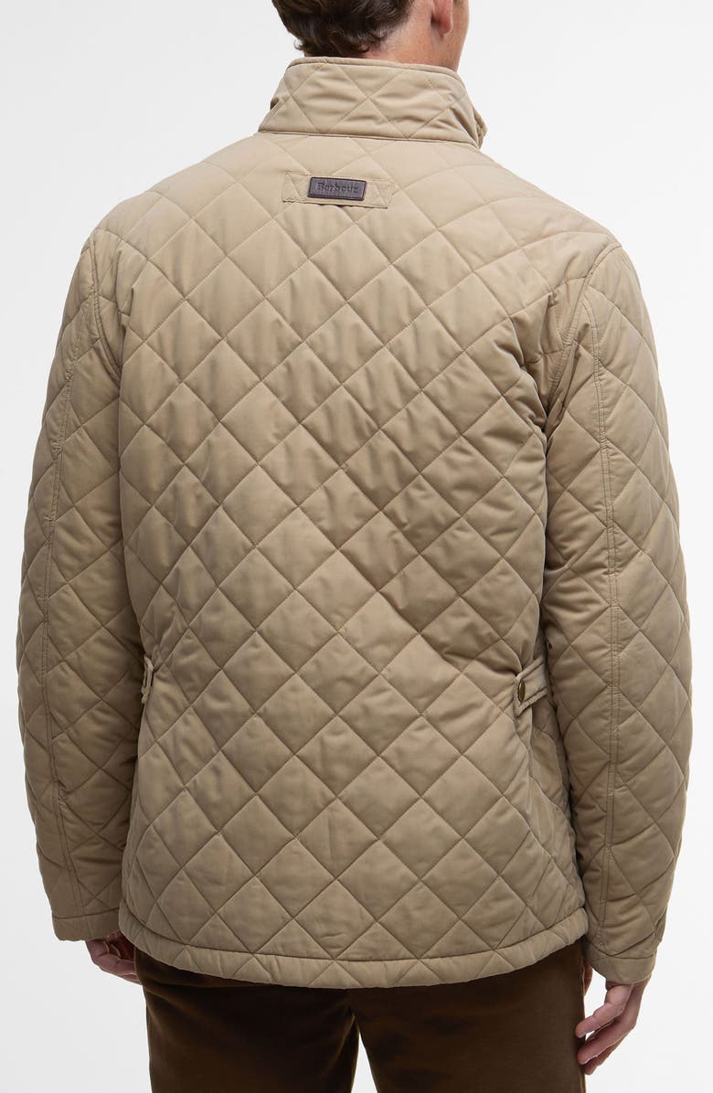 Barbour Shoveler Diamond Quilted Jacket, Alternate, color, Military Brown