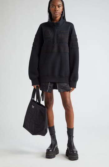 Sacai AMG Patch Half Zip Sweatshirt | Nordstrom