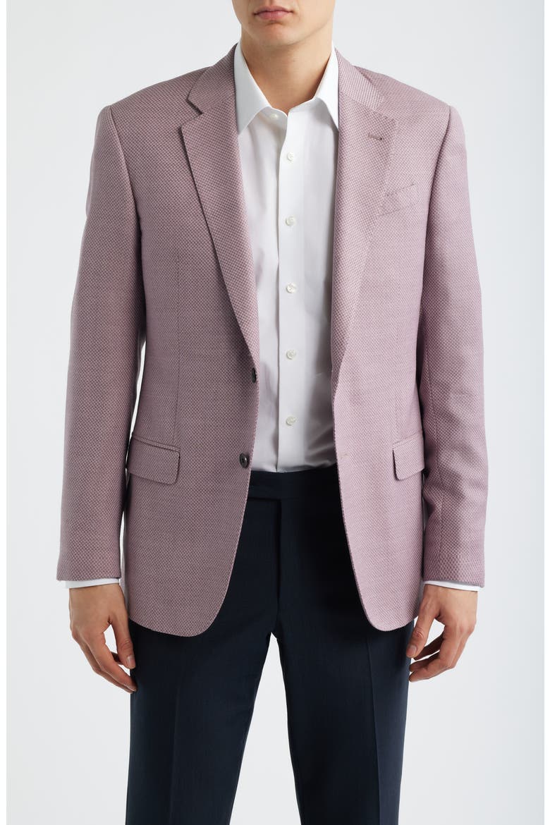 Dusky Pink Knit Virgin Wool Sport Coat, Main, color, MAUVE