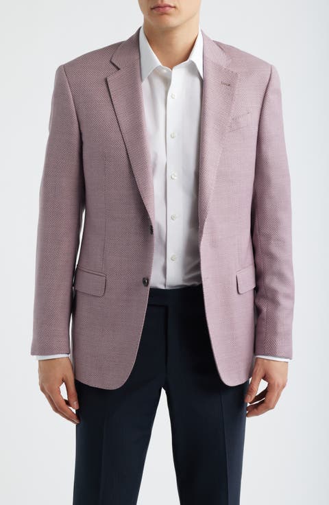 Dusky Pink Knit Virgin Wool Sport Coat (Regular, Short & Long)