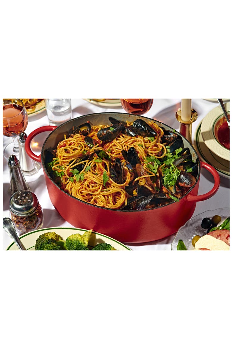The Dutchess 6.75-Quart Enamel Cast Iron Dutch Oven with Lid (Nordstrom Exclusive), Alternate, color, MARINARA