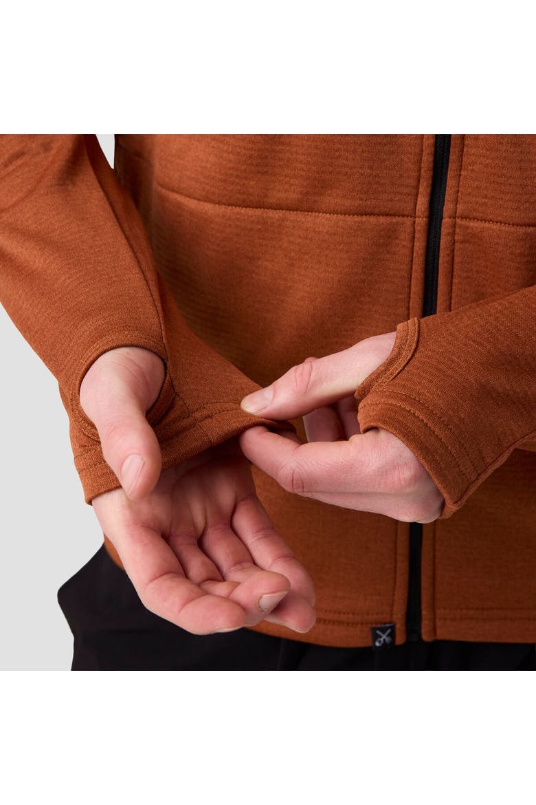 Unisex Baseline Midlayer Fleece Jacket, Alternate, color, Brick