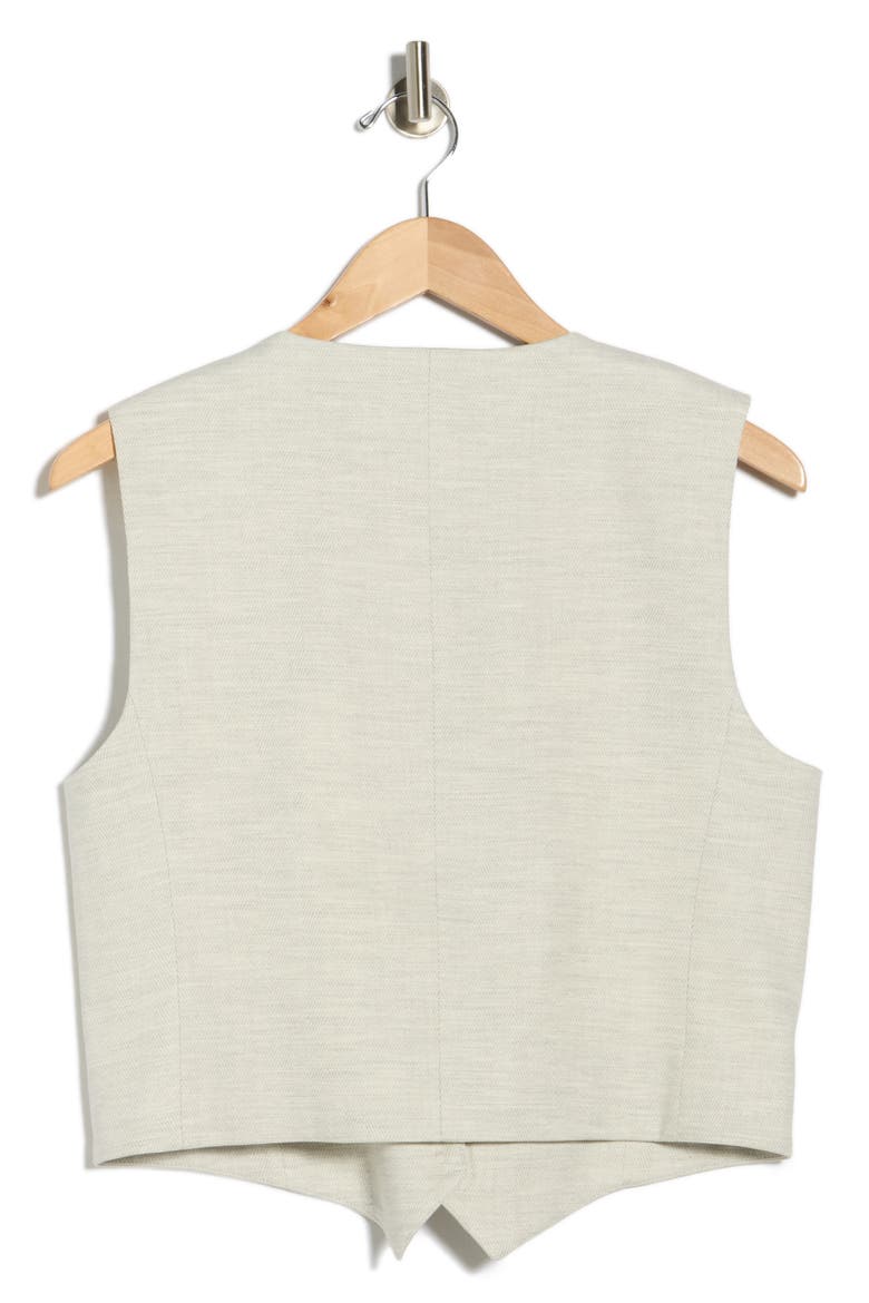 Kikis Cotton Blend Vest, Alternate, color, GREY/ IVORY