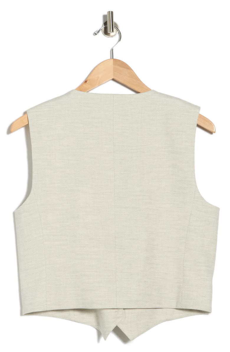 TWP Kikis Cotton Blend Vest, Alternate, color, Grey/ Ivory