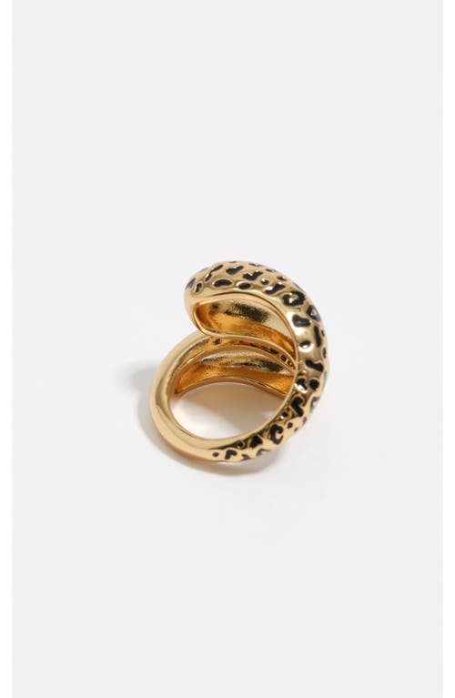 Bimba Y Lola Animal Print Ring In Purple
