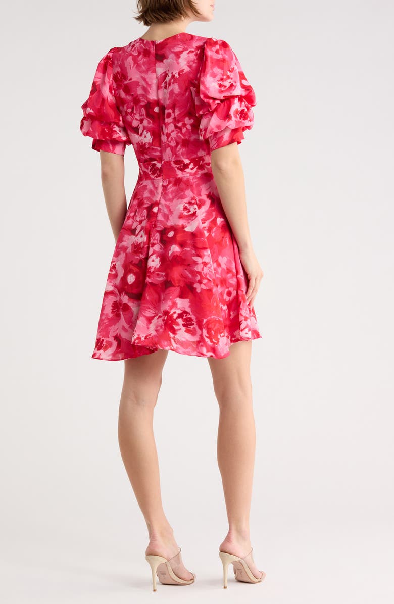 1.STATE Puff Sleeve Minidress, Alternate, color, Hibiscus