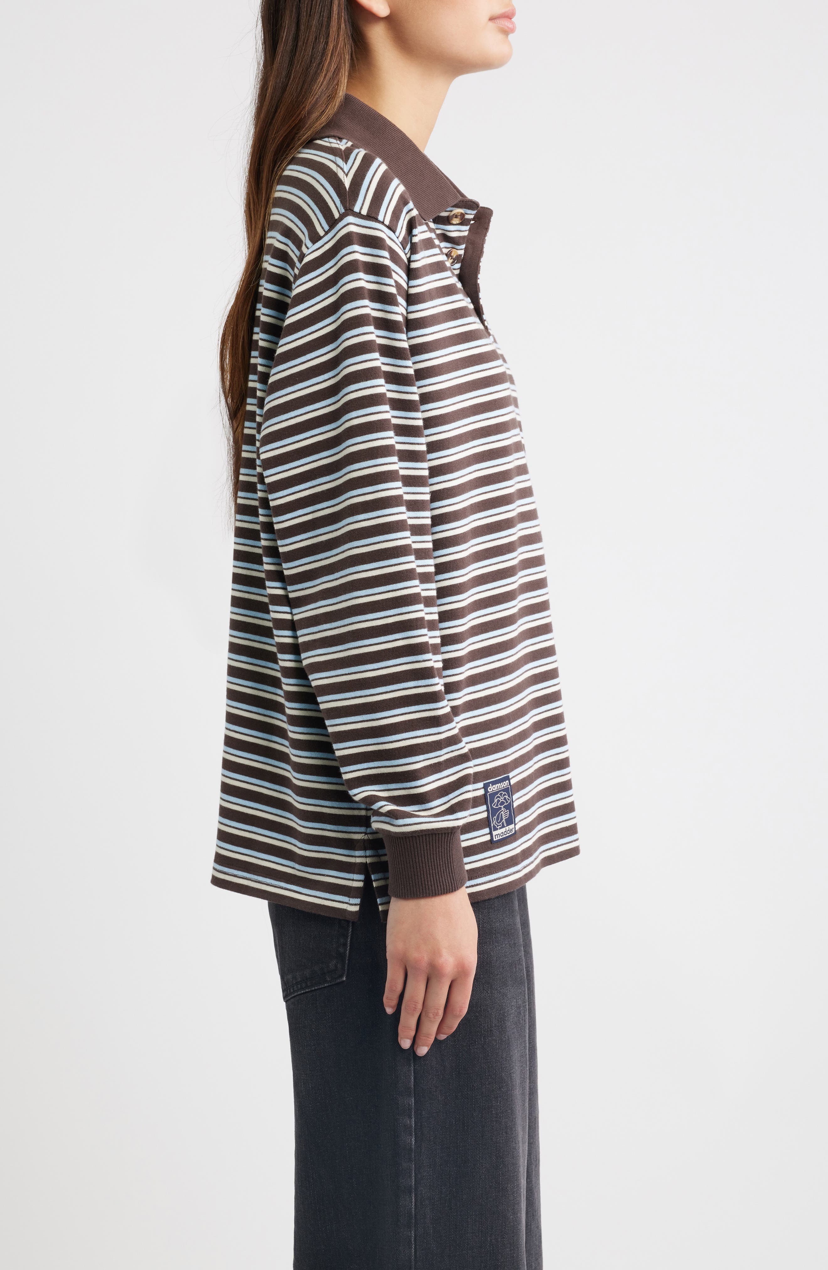 Damson Madder Remie Striped Rugby Shirt (Women) | Nordstrom