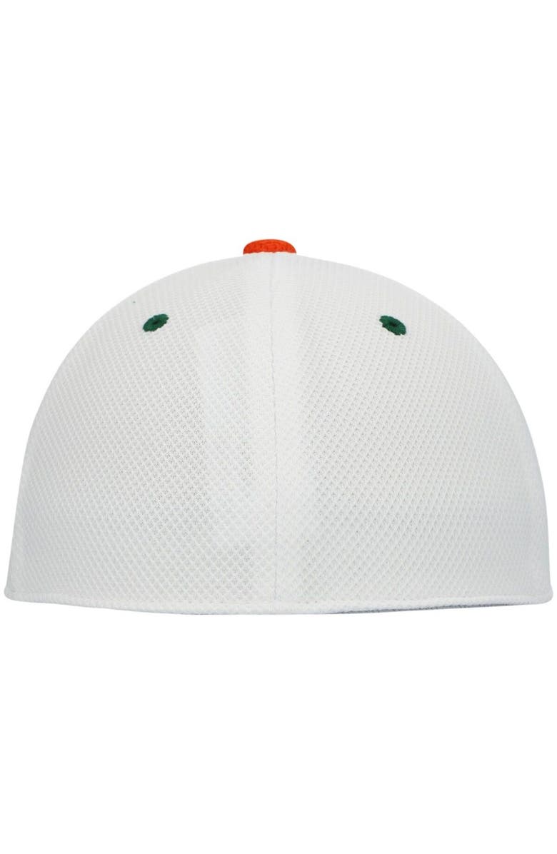 adidas Men's adidas White Miami Hurricanes On-Field Baseball Fitted Hat, Alternate, color, 