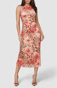 bebe Sleeveless Mesh Dress