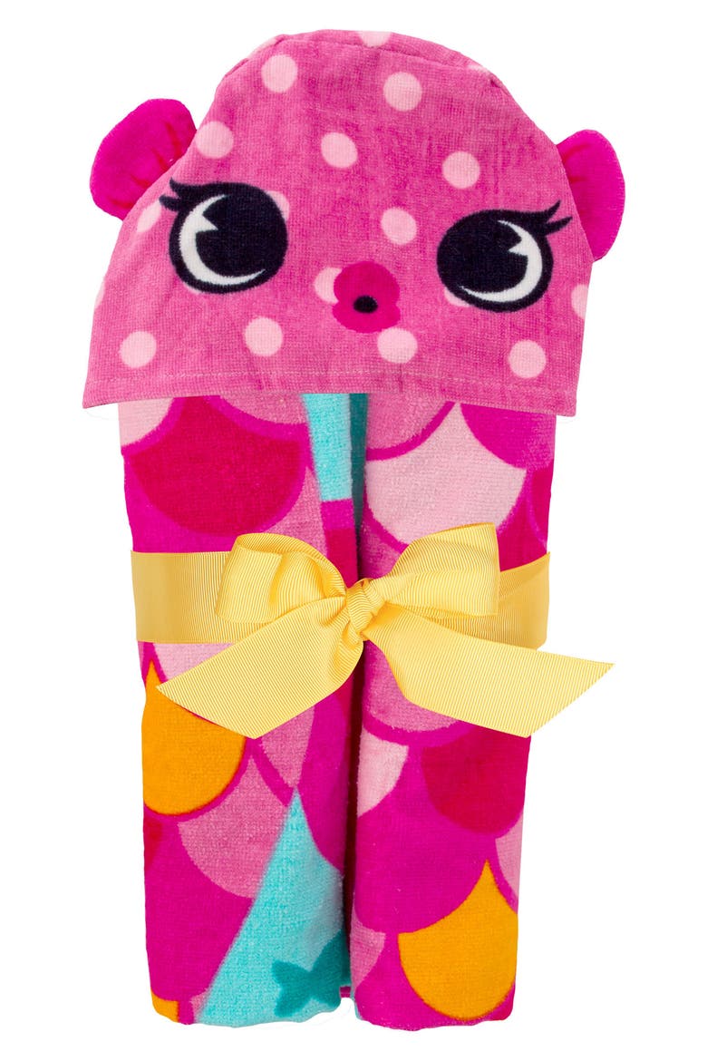 Beach Tote, Hooded Towel & Toys, Alternate, color, PINK FISH
