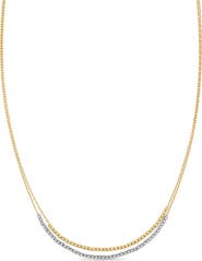 Bony Levy 14K Gold 2-Tone Double Beaded Layered Chain Necklace (Online Trunk Show)