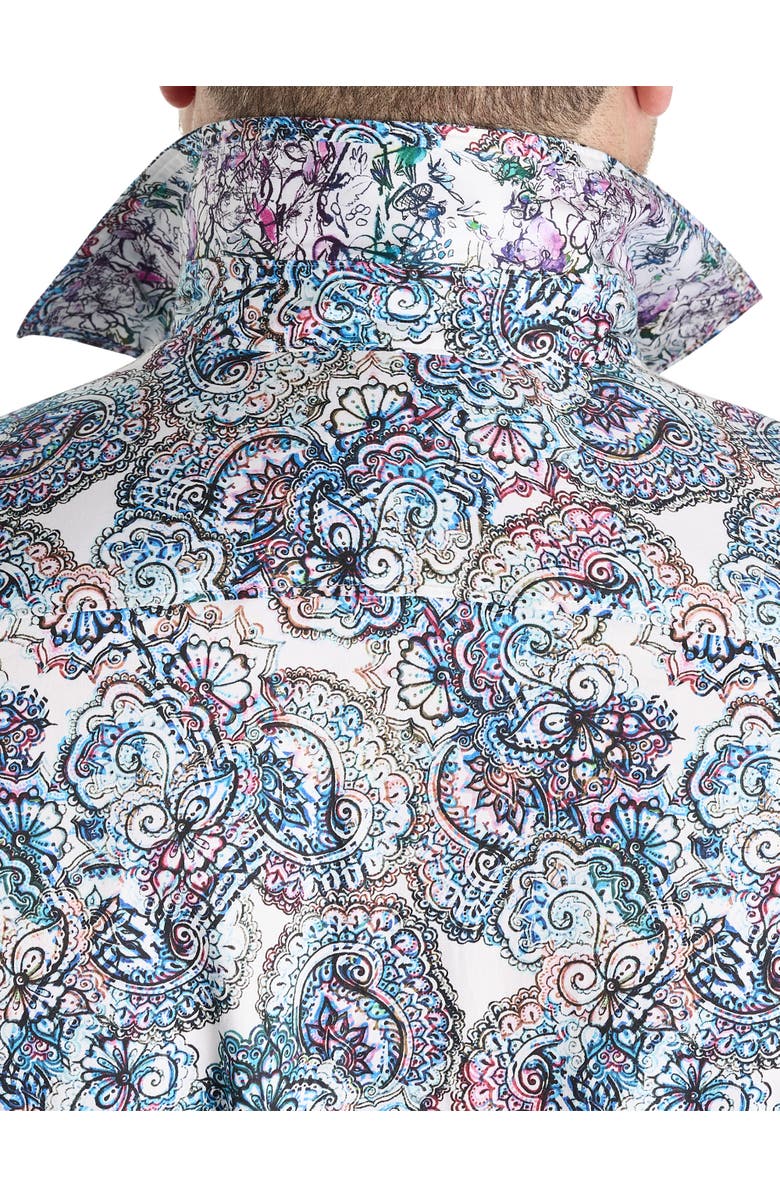 Robert Graham DXL Big & Tall Multi Paisley Sport Shirt, Alternate, color, Multi