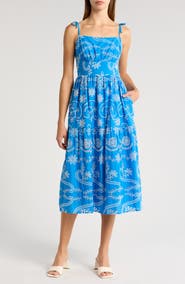 Julia Jordan Cotton Eyelet Sundress