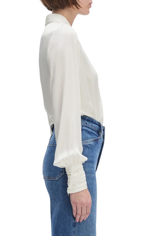 Favorite Daughter The Better Off Satin Bodysuit In White