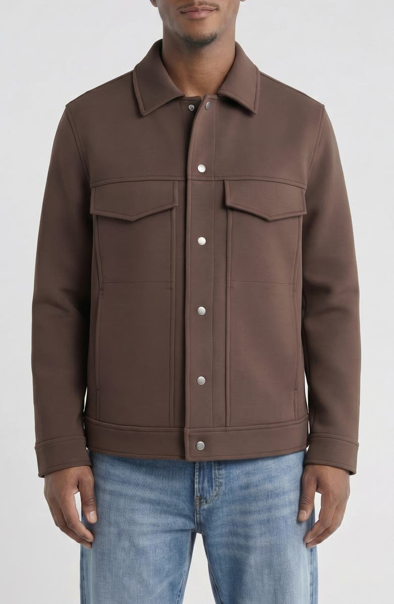 Bagatelle Double Face Performance Twill Trucker Jacket, Main, color,