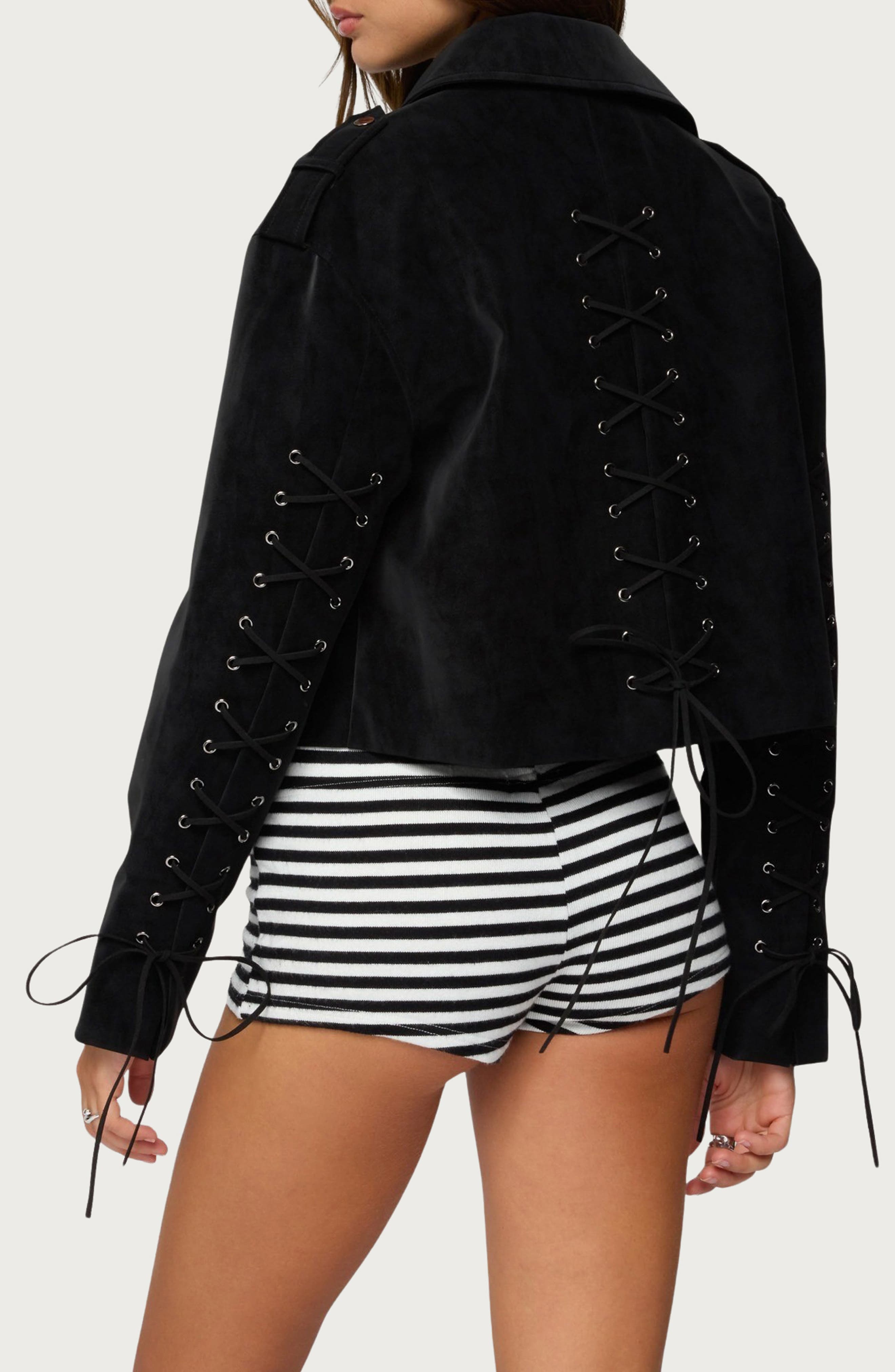 EDIKTED Ryder Faux Suede Biker Jacket (Women) | Nordstrom