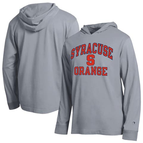 Men's Champion Heather Gray Syracuse Orange High Motor All-Star Long Sleeve Hooded T-Shirt