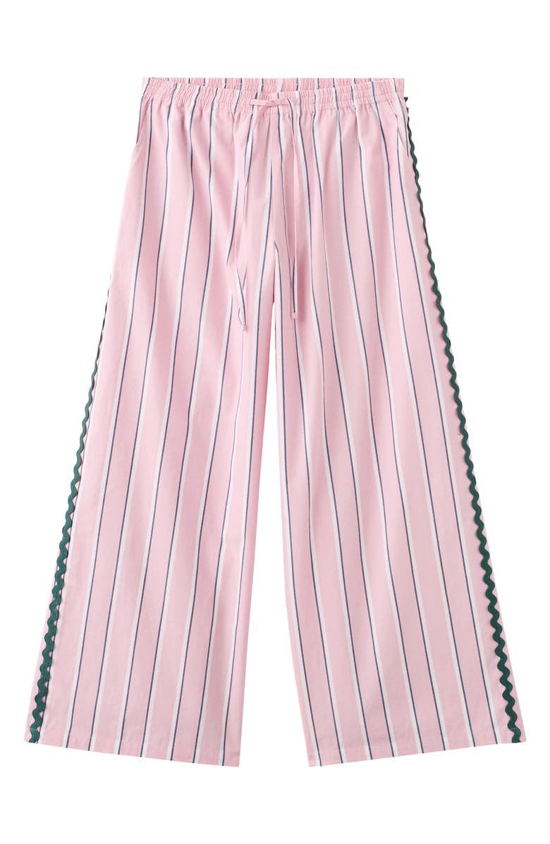 MANGO TEEN Striped RickRack Trim Pants, Main, color,