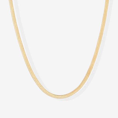 Hollywood Sensation Gold Snake Chain Necklace Sleek And Timeless Elegance In Gold