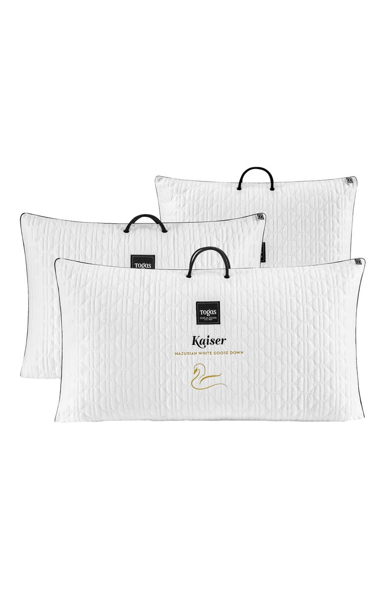Togas Kaiser Mazurian goose down pillow, Alternate, color, White