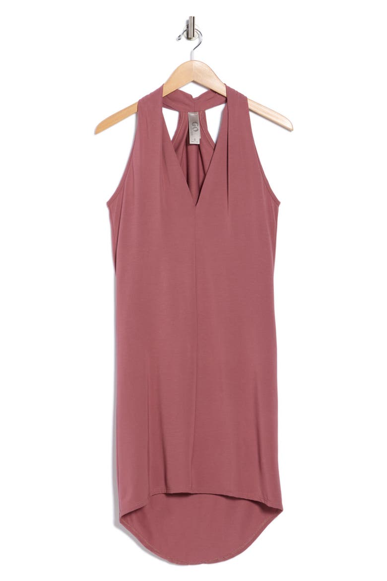 High-Low Shift Dress, Alternate, color, DARK MAUVE PONTE