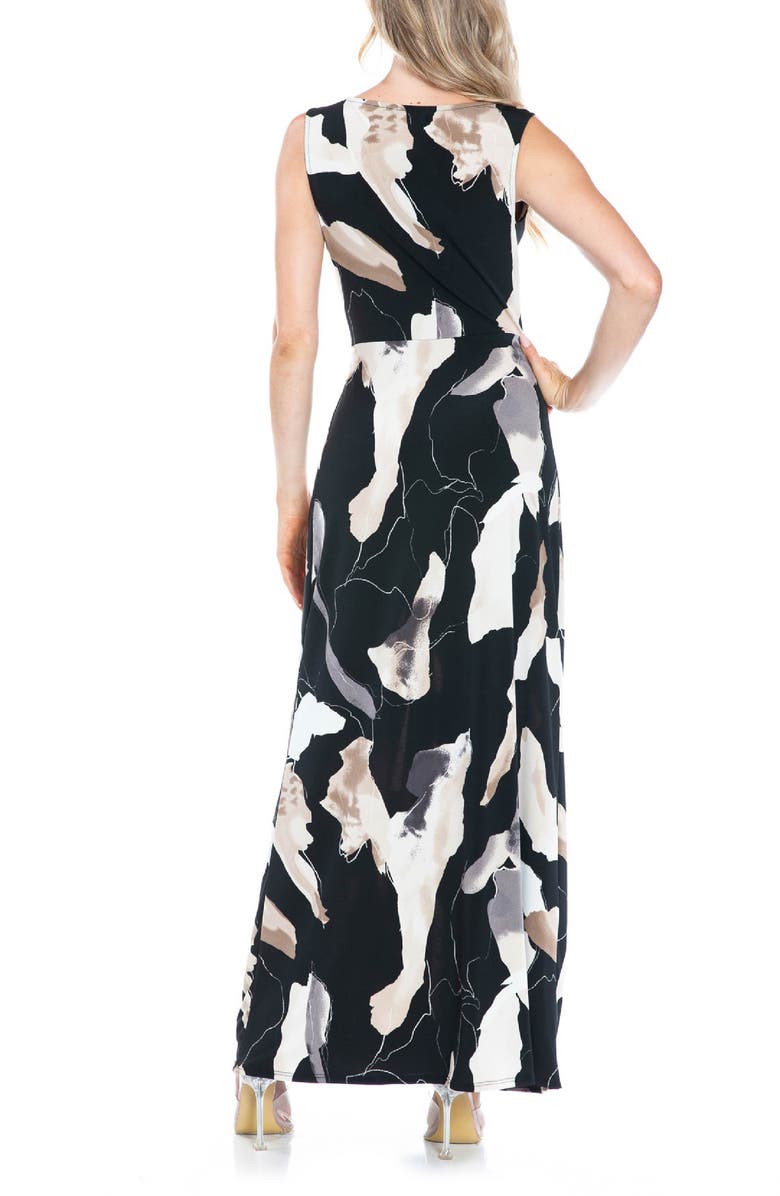 O.L. Twist Front Maxi Dress, Alternate, color, Black/ White