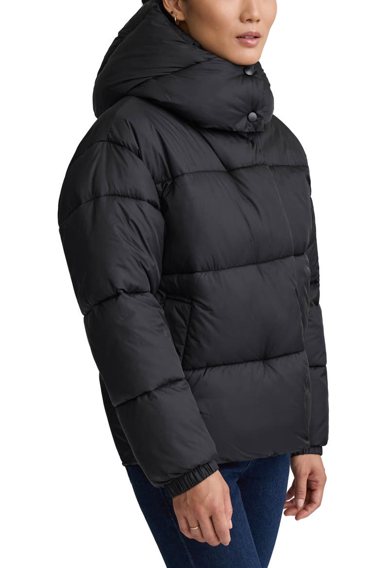 Cire Wonder Puffer Jacket with Removable Hood, Alternate, color, BLACK