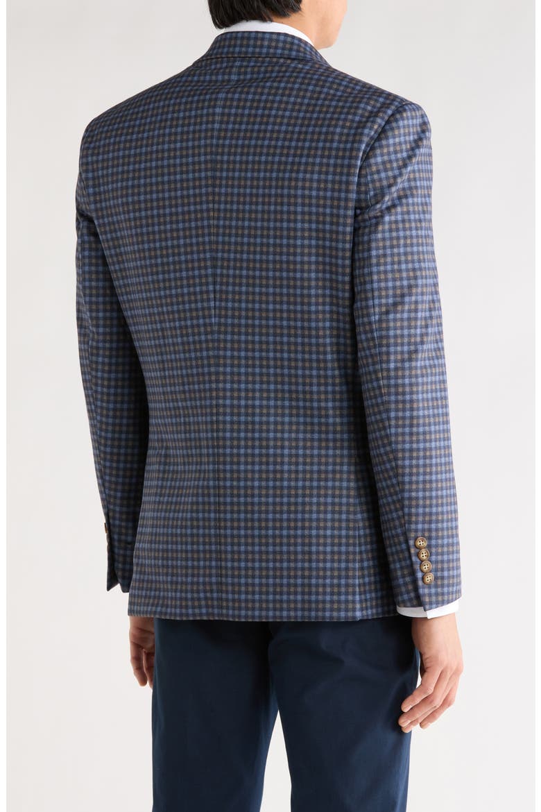 Slim Fit Plaid Sport Coat, Alternate, color, NAVY